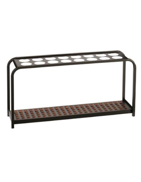 Umbrella stand - 16 places - Black - Dimensions cm 102 x 26 x 52.5 h