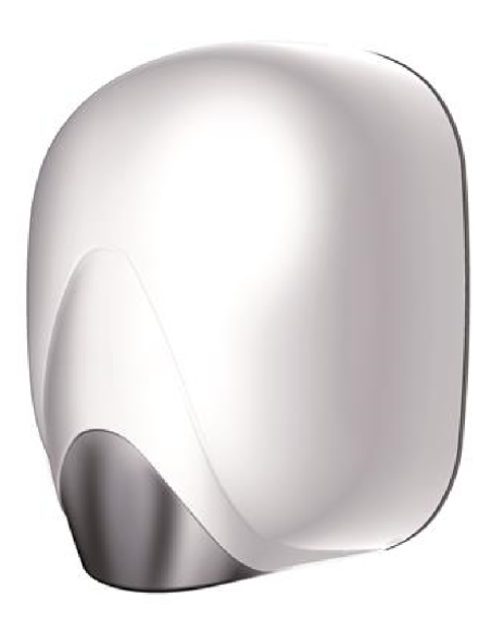 Secamanos blanco en ABS 1100W