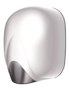 White hand dryer in ABS 1100W 2