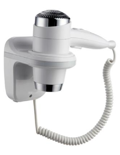 White hand dryer with 1600 W wall bracket 2