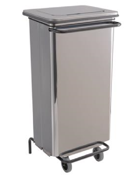 Pattumiera rettangolare - Ruote - Capacità 110 lt - Dimensioni cm 48 x 42 x 96.5 h