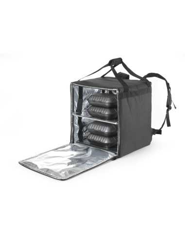Mochila de reparto de comida - Negra - Hasta 10...