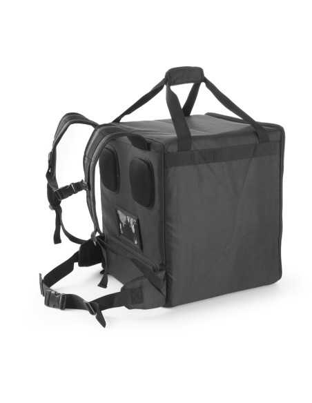 Zaino per consegna alimenti - Nero - Fino a 10 cartoni di pizza - Termico - cm 41 x 41 x 49h