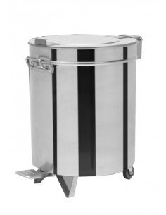 Pattumiera tonde - Acciaio inox - Capacità  lt 75 -...