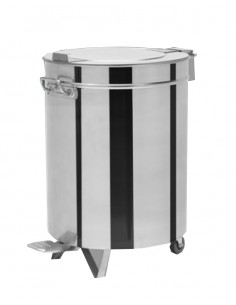 Cubo de basura redondo de acero inoxidable - Capacidad lt...
