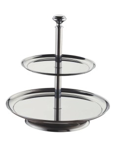Two tier cake stand - Stainless steel 2