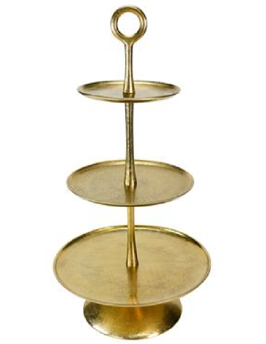 Soporte para tartas de tres niveles - Aluminio...