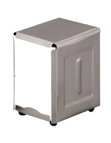Stainless steel napkin holder - Dimensions cm 12 x 9.5 x 14.5 h