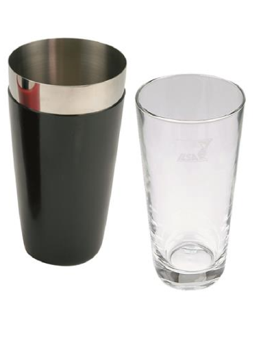 Coctelera negra con vaso 50 cl