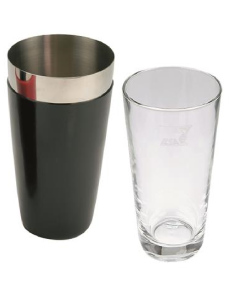 Black shaker with glass 50 cl 2