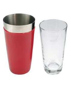 Shaker rosso con bicchiere vetro 50 cl 2