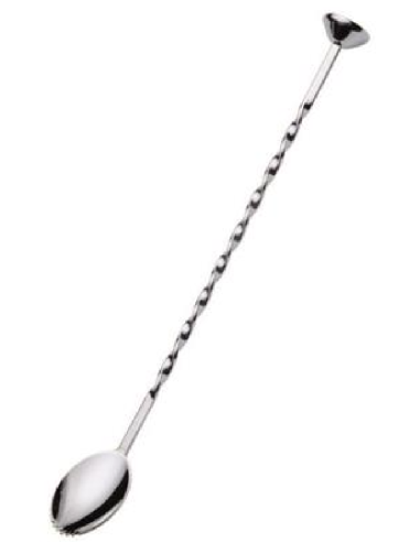 Stainless steel stirring spoon with pestle - Dimensions 29 cm