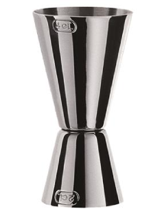Stainless steel cocktail measuring cup 2/4 cl