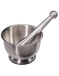 Mortaio con pestello inox - Diametro 10 cm