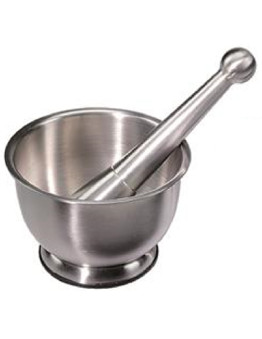 Mortar with stainless steel pestle - Diameter 10 cm
