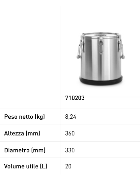 Portable thermal container - With double handle - Stackable - mm Ø 330 x 360h