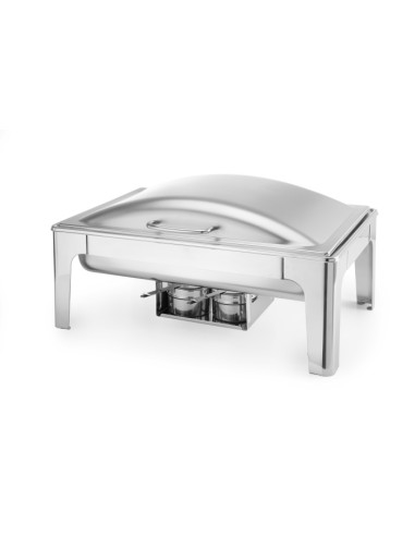Chafing dish - For GN 1/1 - Satin Finish - Double container for fuel - mm 570 x 430 x 290h