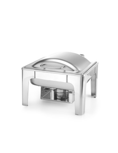 Chafing dish - For GN 1/2 - Satin Finish - Container for fuel - mm 365 x 370 x 280h