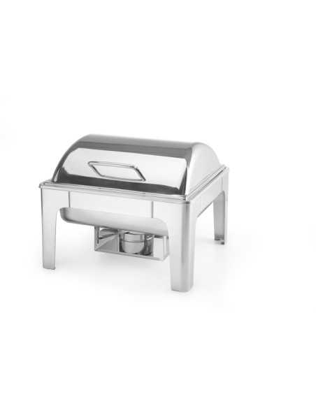 Chafing dish GN 1/2 - Finitura a specchio - Contenitore per combustibile - mm 365 x 345 x 345h