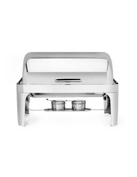 Caldero enrollable - Bandeja GN 1/1 - Doble recipiente para combustible - mm 660 x 490 x 460h