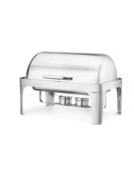 Caldero enrollable - Bandeja GN 1/1 - Doble recipiente para combustible - mm 660 x 490 x 460h