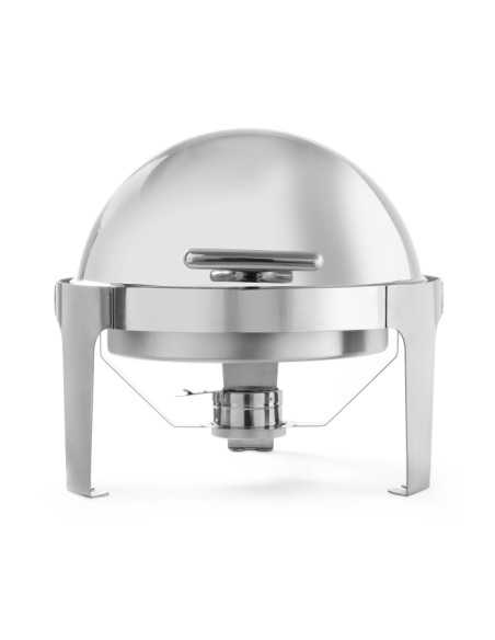 Chafing dish rotondo - Rolltop - Contenitore per combustibile - mm 510 x 540 x 480h