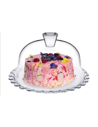 Plate for cake - Dome - Dimensions cm 26.4 Ø x...