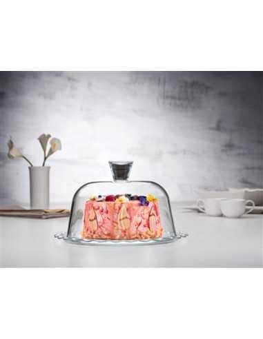 Plate for cake - Dome - Dimensions cm 26.4 Ø x...