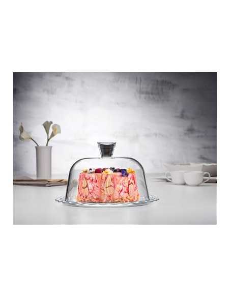 Plate for cake - Dome - Dimensions cm 26.4 Ø x 11.8 h