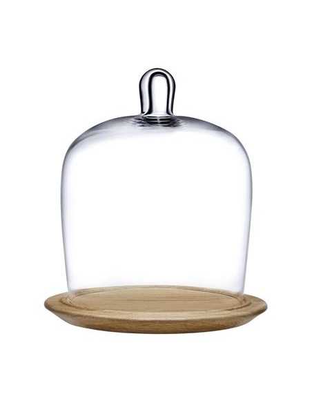 Piatto torta in legno - Campana - Dimensioni cm 20.3 Ø x 24.3 h