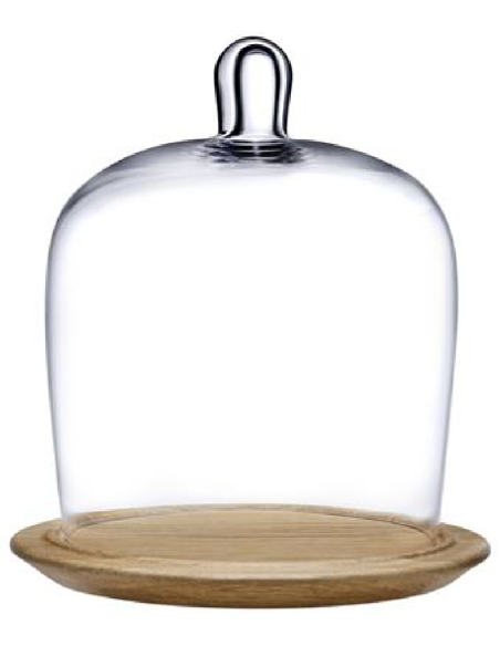 Piatto torta in legno - Campana - Dimensioni cm 20.3 Ø x 24.3 h