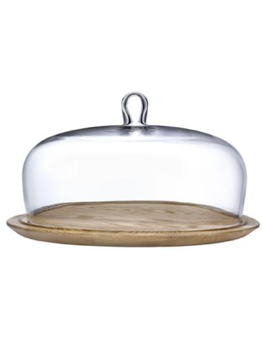 Wooden cake plate - Hopper - Dimensions cm 34 Ø x 20 h