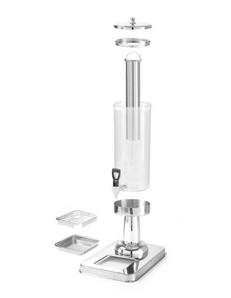 Juice and beverage dispenser 3 liters with ice cylinder