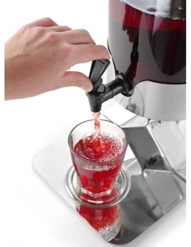 Juice and beverage dispenser 5 liters with ice cylinder