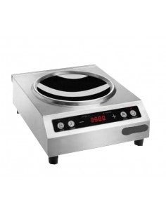 Induction wok - Stainless steel structure - Timer from 1...