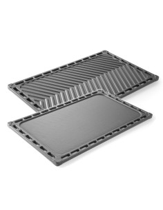 Teglia in ghisa - Doppio lato (liscio e rigato) - GN 1/1...
