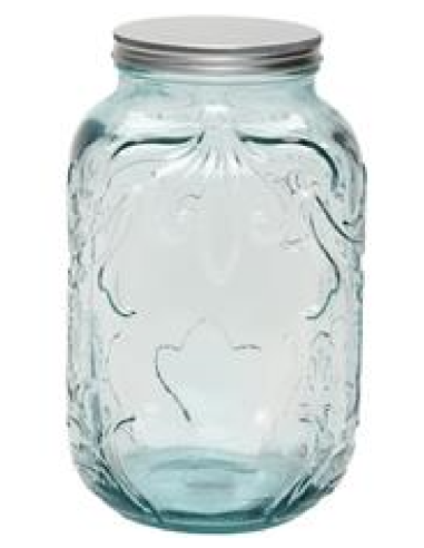 Jar with lid - Capacity 400 cl - Oz 134 - Dimensions cm 15 Ø x 26 h