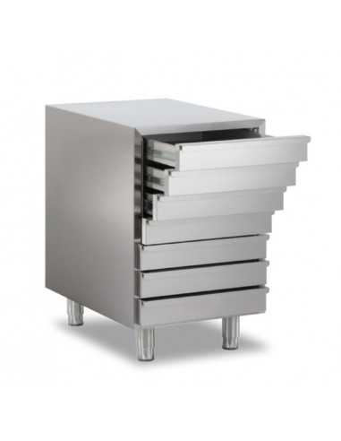 Neutral chest of drawers - In stainless steel -...