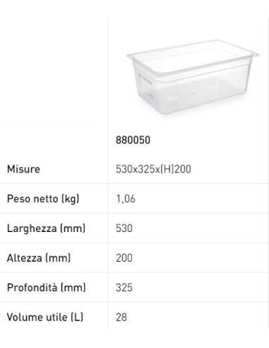 Contenedor - Gastronorm 1/1 - Con etiqueta - En...