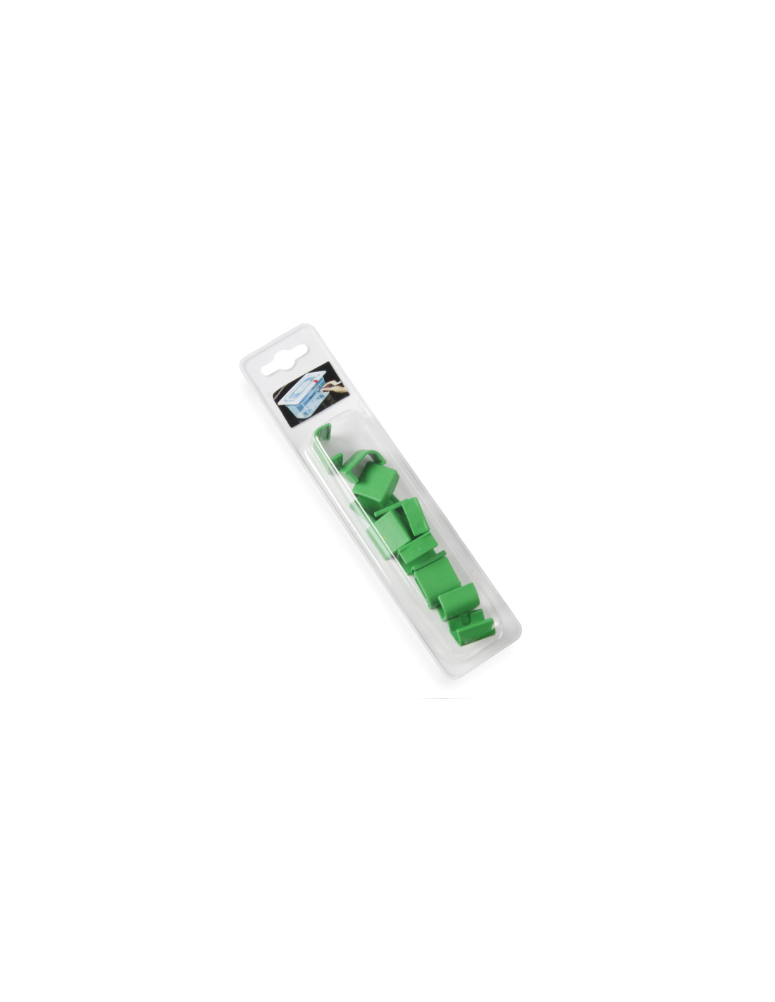 Fundas de clips - Verde - Para contenedores Gastronorm HACCP - 12 piezas