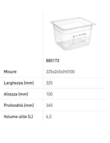 Contenedor - Gastronorm 1/2 - Con etiqueta - En...