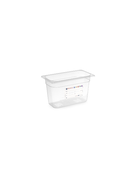 Container - Gastronorm 1/3 - With label - In polypropylene - Various capacities - mm 325 x 176