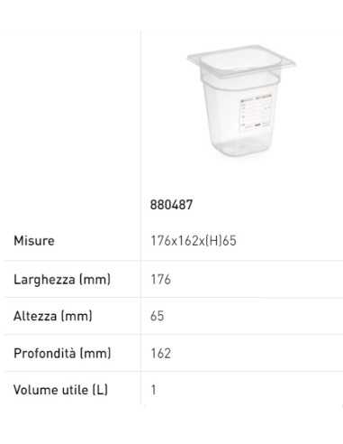 Container - Gastronorm 1/6 - With label - In...