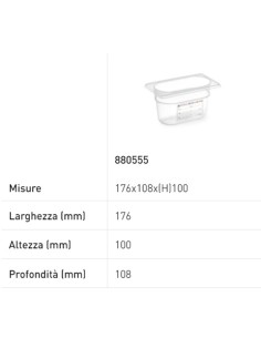 Contenedor - Gastronorm 1/9 - Con etiqueta - En... 2