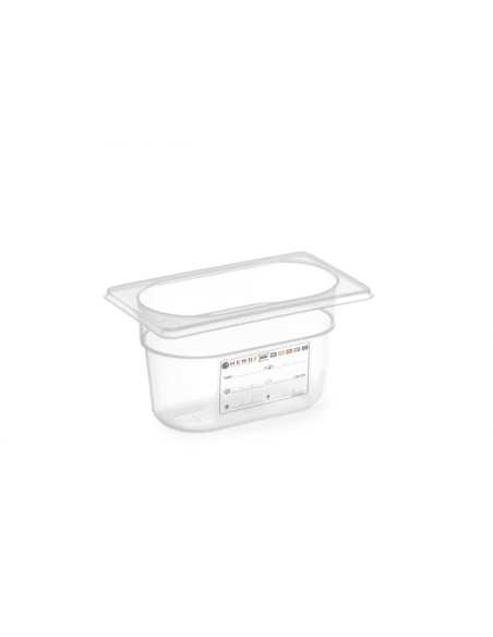 Container - Gastronorm 1/9 - With label - In polypropylene - Various capacities - mm 176 x 108