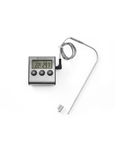 Termometro da arrosto con timer - Digitale - Temp. 0/+300 °C - mm 65 x 70 x 17h