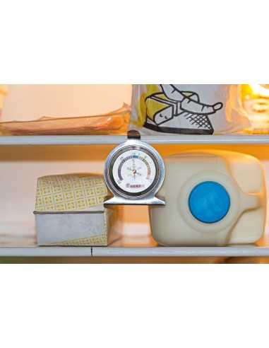 El termómetro del refrigerador..- Temperatura...