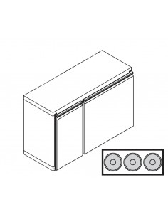 Refrigerated box for beer kegs - N. 3 kegs Ø 400 -...