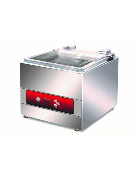 Vacuum packaging machine - Steel structure 25 cm sealing bar - Single phase - cm 36 x 42 x 37 h
