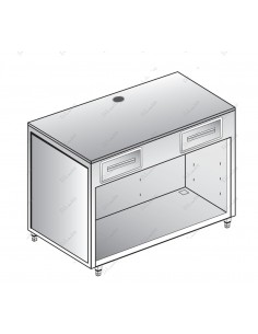 Mostrador de cafetera - 1 cajón neutro - 1 aldaba de café...